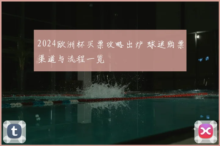 2024欧洲杯买票攻略出炉 球迷购票渠道与流程一览